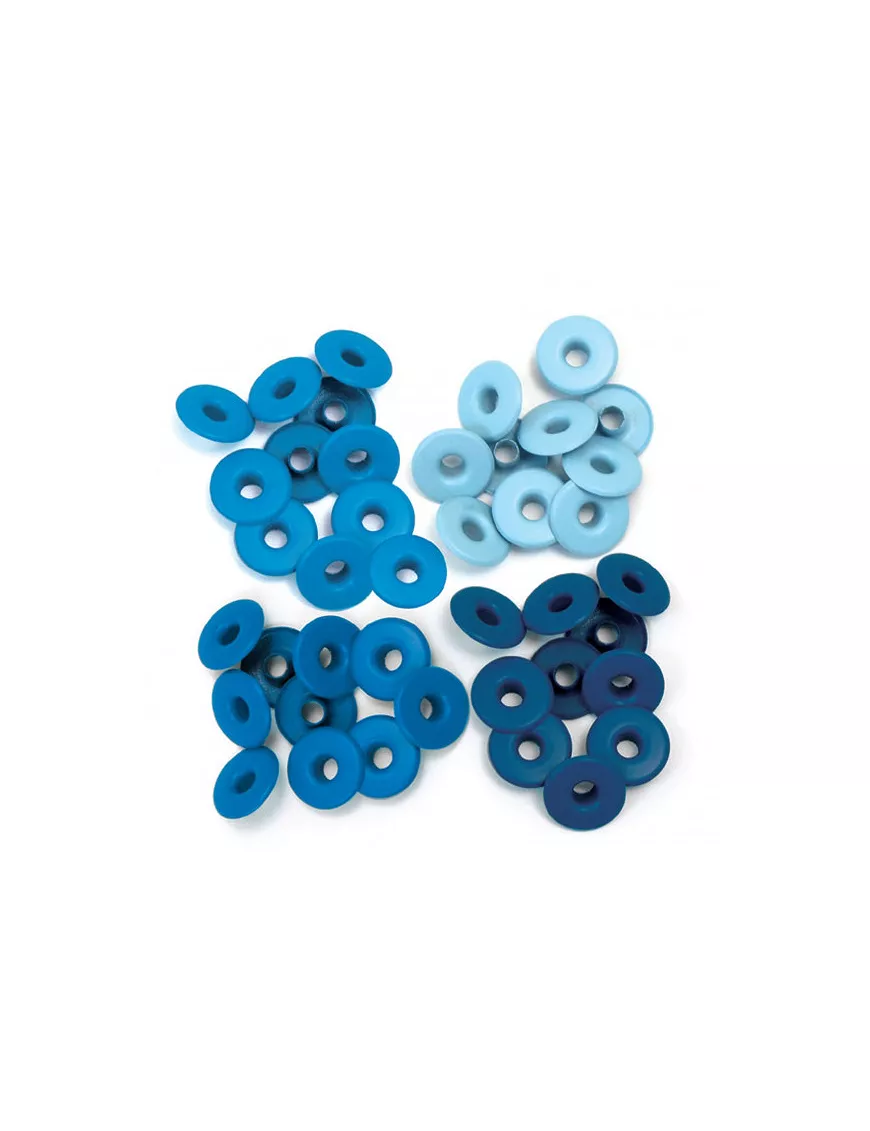 EYELETS X 40 BLUE WE R MEMORY KEEPERS • WIDE