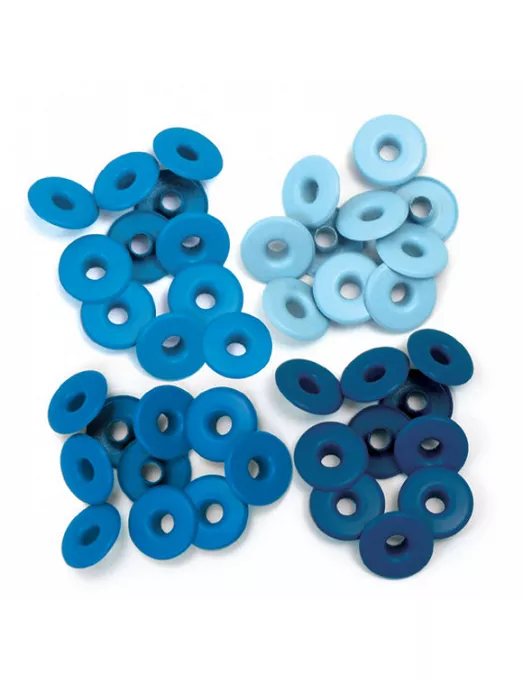 EYELETS X 40 BLUE WE R MEMORY KEEPERS • WIDE