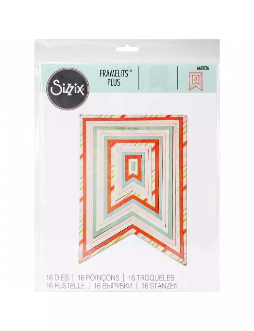 TROQUEL SIZZIX FLAMELIST PLUS DIE BANDEROLAS