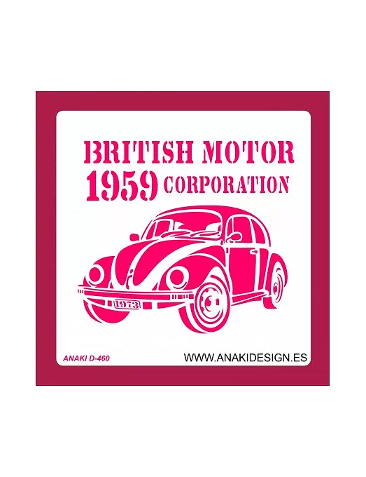 STENCIL VOLKSWAGEN ESCARABAJO 30X30cm