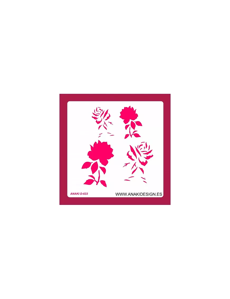 STENCIL ROSAS  30X30cm