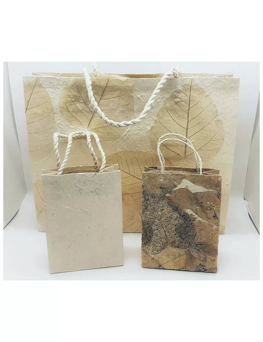 Bolsa de Papel Artesanal pequeña oscura