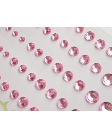 DIAMANTE DECORATIVO Rosa 60pc