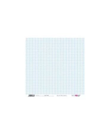 PAPEL SCRAP VICHY AZUL BEBE Y LUNARES