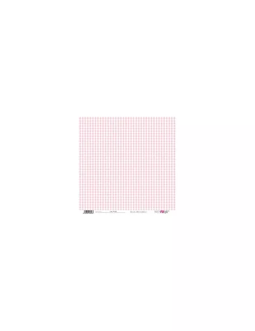 PAPEL SCRAP VICHY ROSA BEBE Y LUNARES