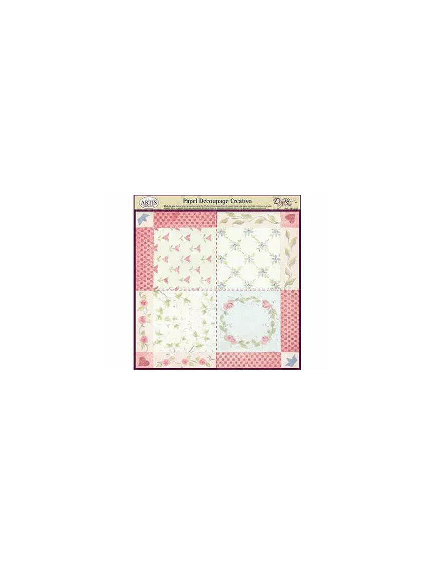PAPEL ARROZ patchwork flores