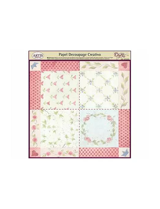 PAPEL ARROZ patchwork flores