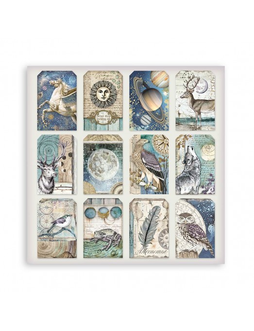 Album Scrapbooking Stamperia International Cosmos Infinity - Carta 20x20cm Tema Zodiaco E Universo