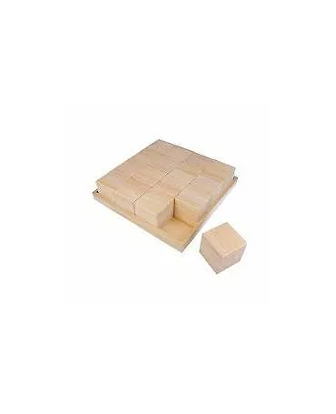Puzzle cubos madera 16 ud