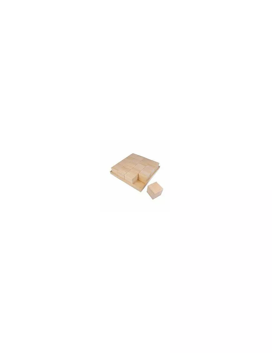 Puzzle cubos madera 16 ud