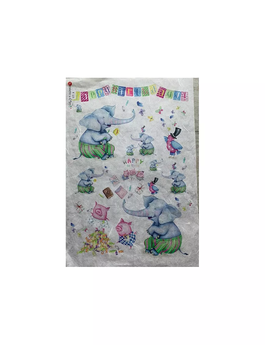 PAPEL ARROZ ELEFANTES