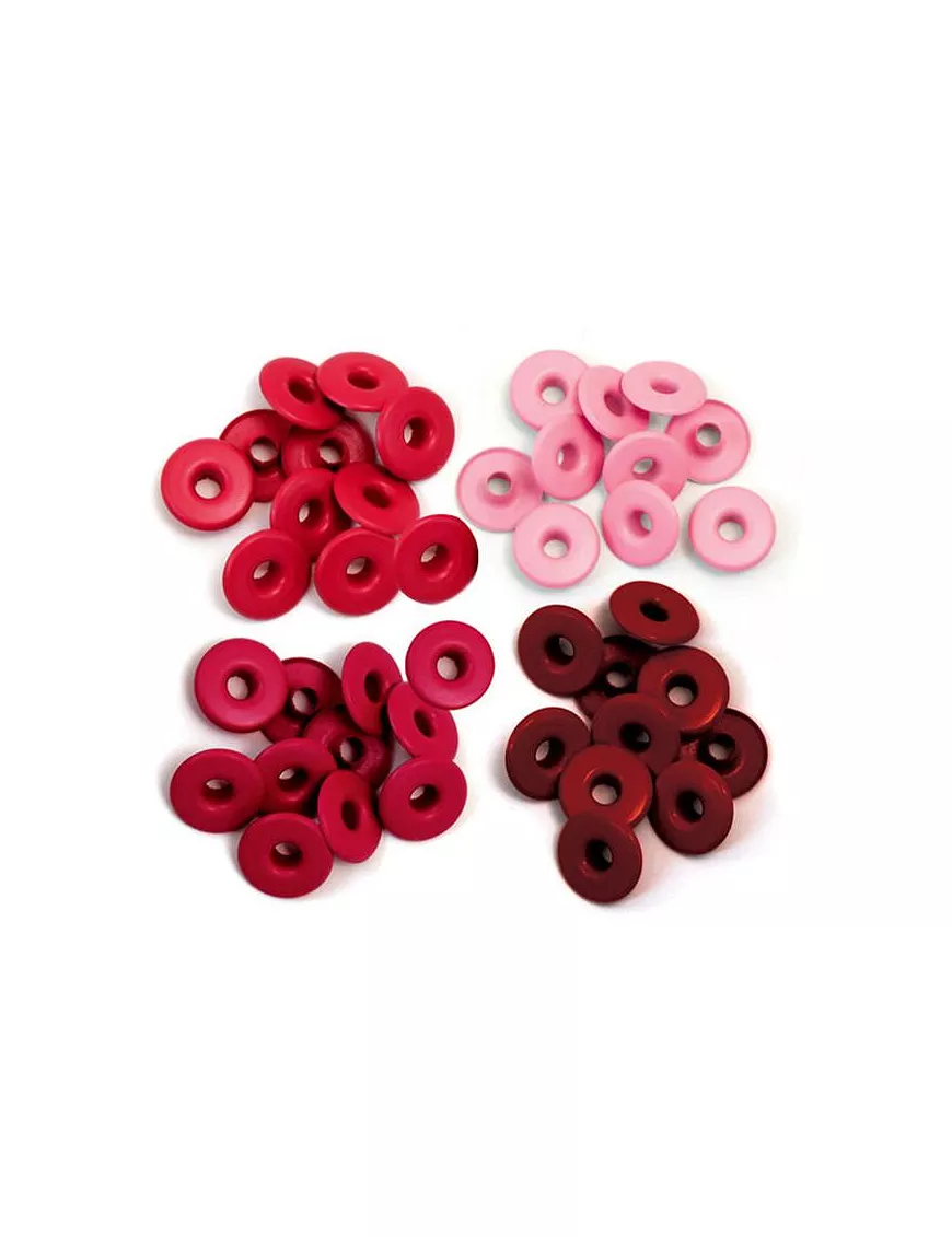 EYELETS X 40 ROJO WE R MEMORY KEEPERS • WIDE