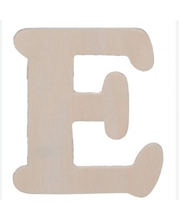 MADERA Letra E 10,8cmx5mm
