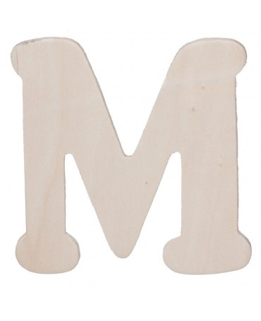 MADERA Letra M 10,8cmx5mm