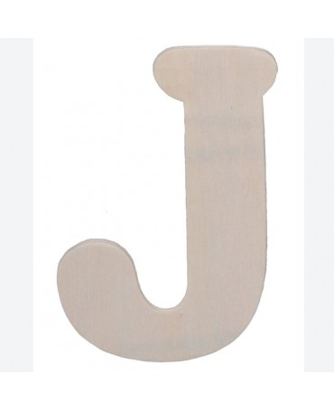MADERA Letra J 10,8cmx5mm