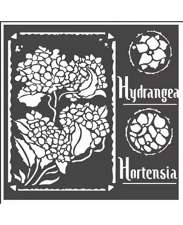 STENCIL HORTENSIA FLAMES