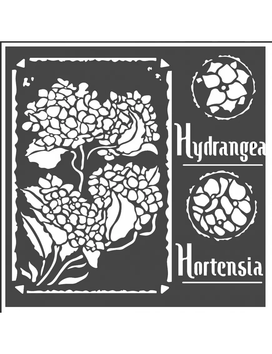 STENCIL HORTENSIA FLAMES
