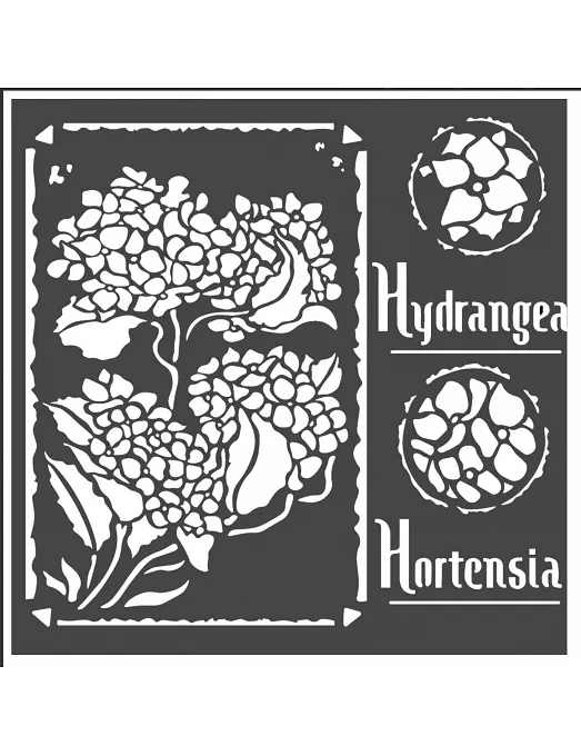 STENCIL HORTENSIA FLAMES