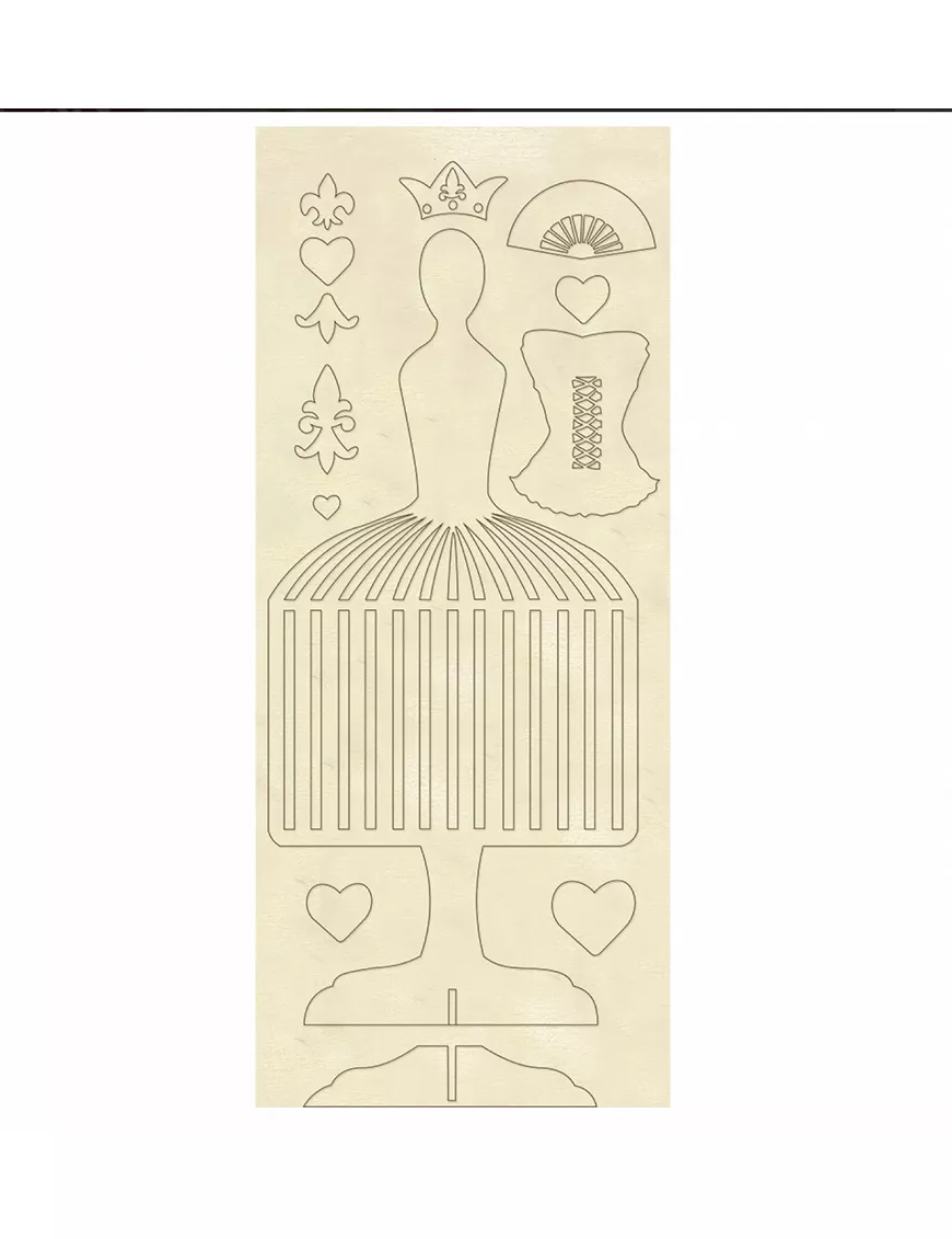 SILUETAS DE MADERA  12.5X30cm  Princess Mannequin