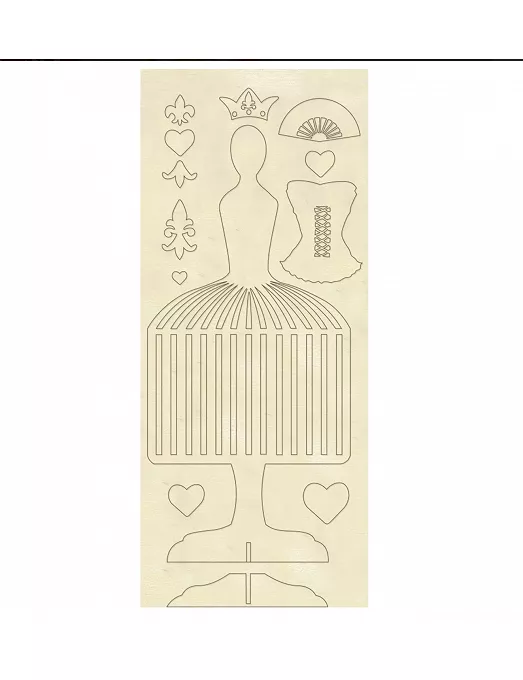 SILUETAS DE MADERA  12.5X30cm  Princess Mannequin