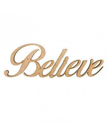 Madera cartel Believe 20cm