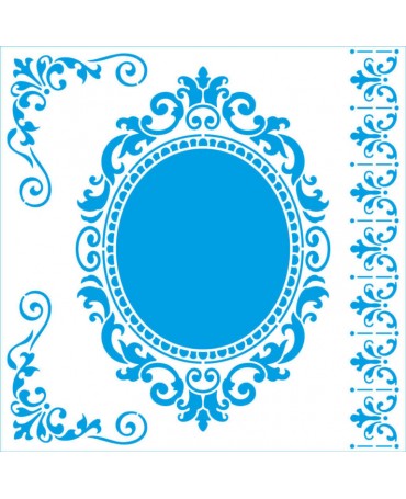 STENCIL LITOARTE Moldura y...