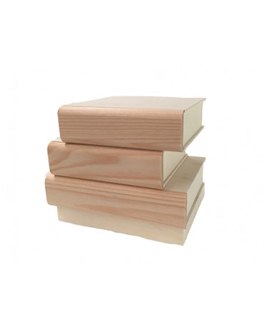 Madera Caja 3 LIBROS...
