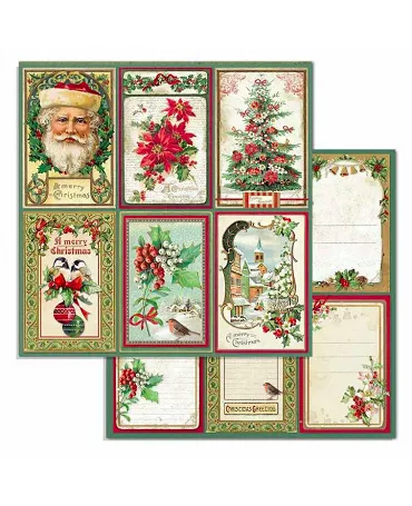 PAPEL SCRAP 30.5X30.5 Classic Christmas cards