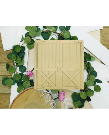 Madera Puerta De Campo Dobles