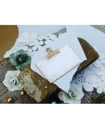 Madera Tarjeta Con Clip