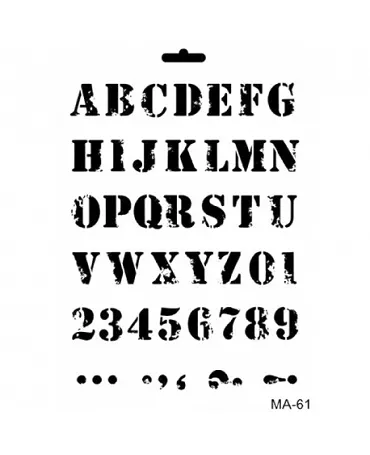 Stencils Cadence 21x30 LETRAS SHERIF