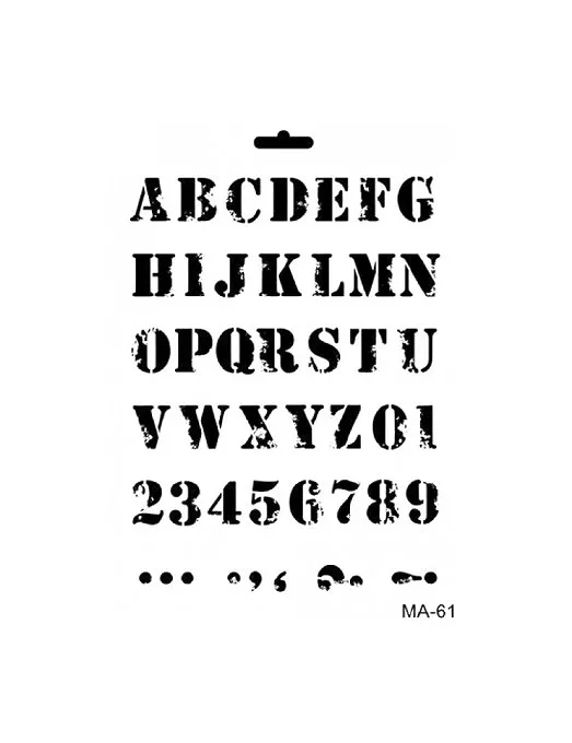 Stencils Cadence 21x30 LETRAS SHERIF