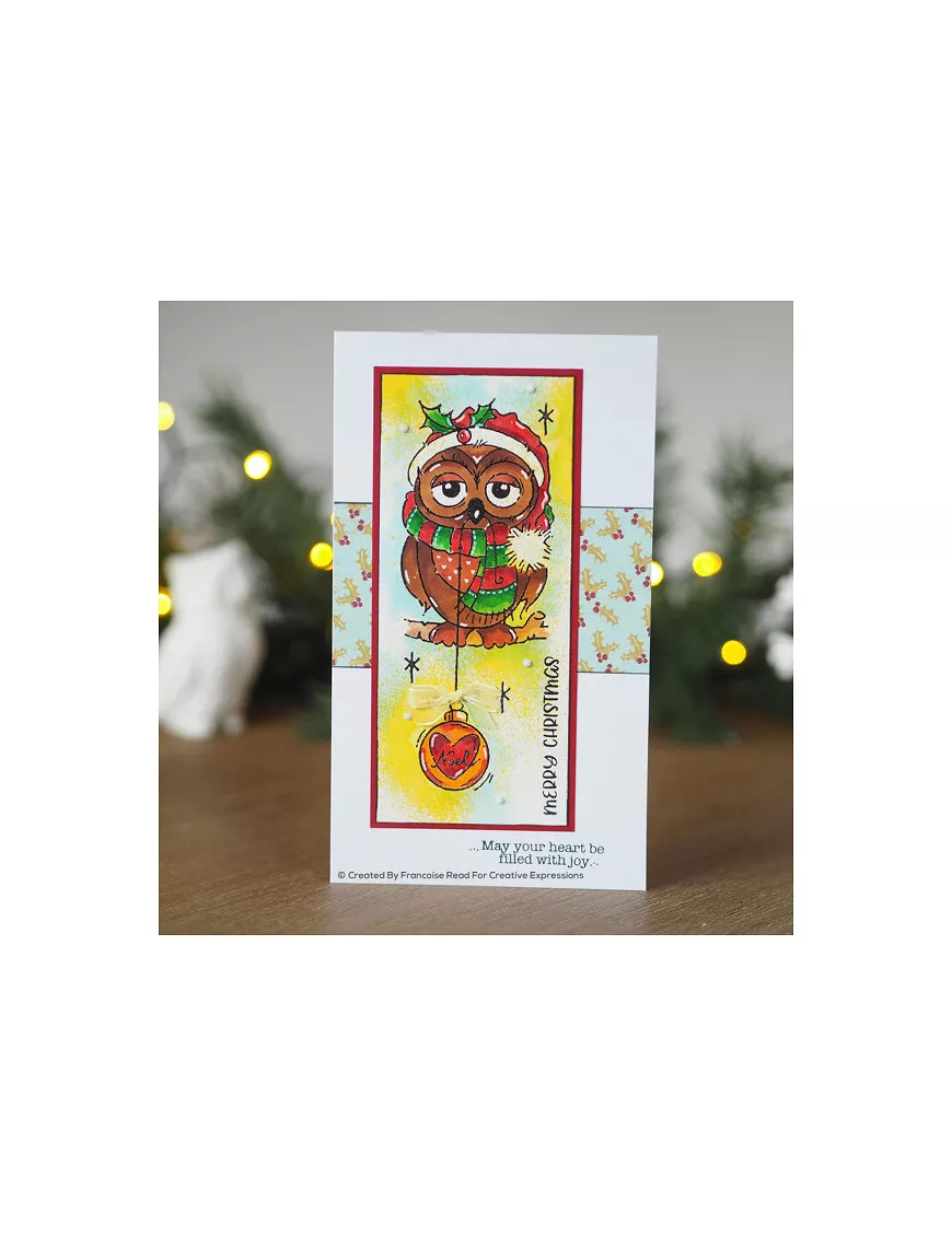SELLO silicona CREATIVE EXPRESSIONS • Woodware clear stamp bauble owl