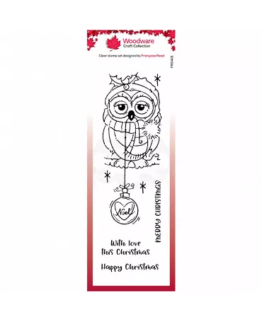 SELLO silicona CREATIVE EXPRESSIONS • Woodware clear stamp bauble owl