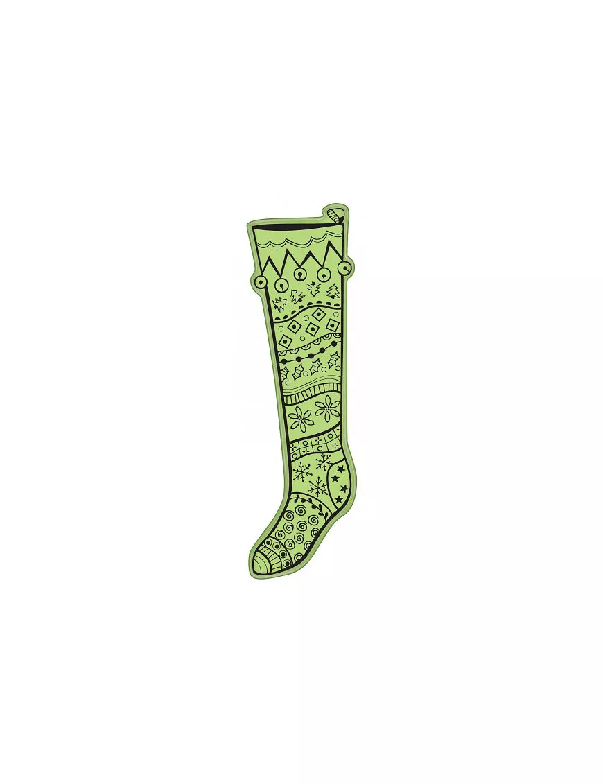 Sello Caucho Inkadinkado Bota navidad