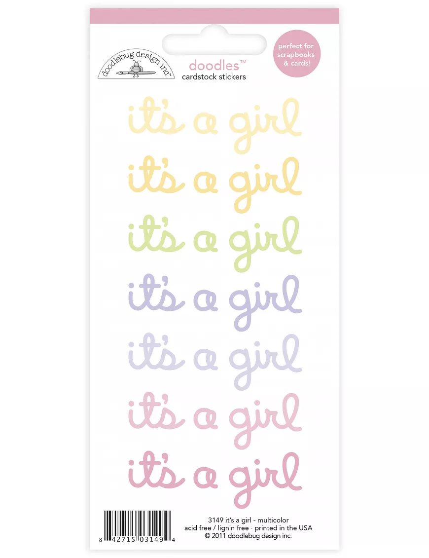 Stickers It's a Girl Doodles  (3149)