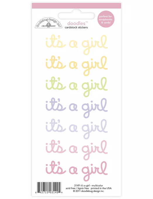Stickers It's a Girl Doodles  (3149)
