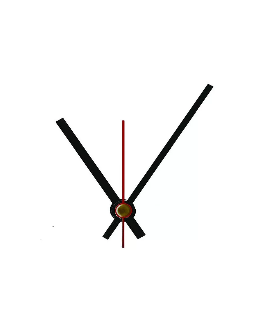 RELOJ AGUJAS NEGRO 45x55 cmm planas