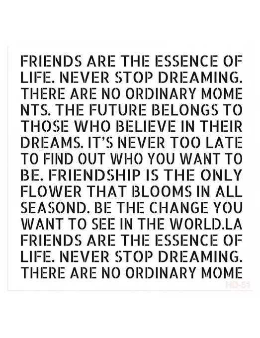 Stencil CADENCE 25X25 cm TEXTO MAQUINA