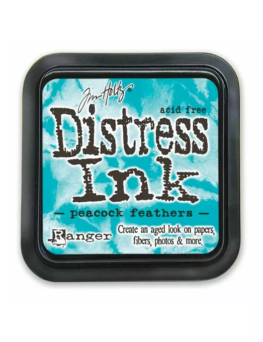 TINTA DISTRESS INK PAD PEACOCK FEATHERS