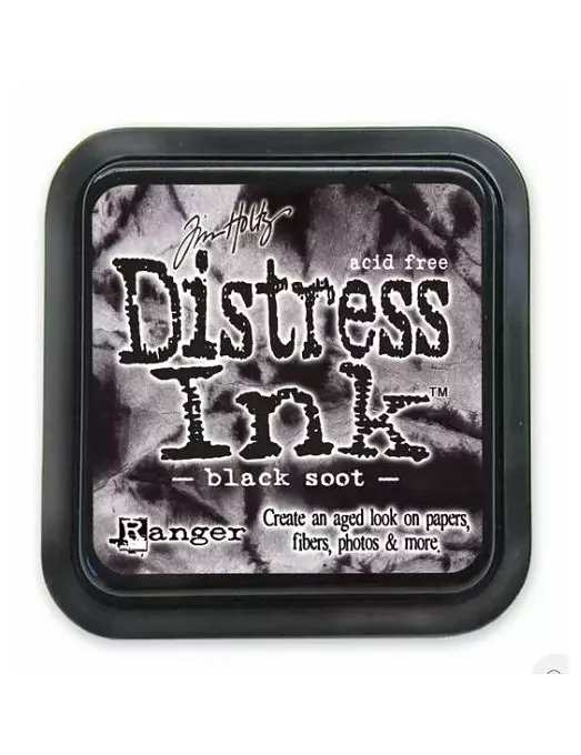 TINTA DISTRESS INK PAD BLACK SOOT