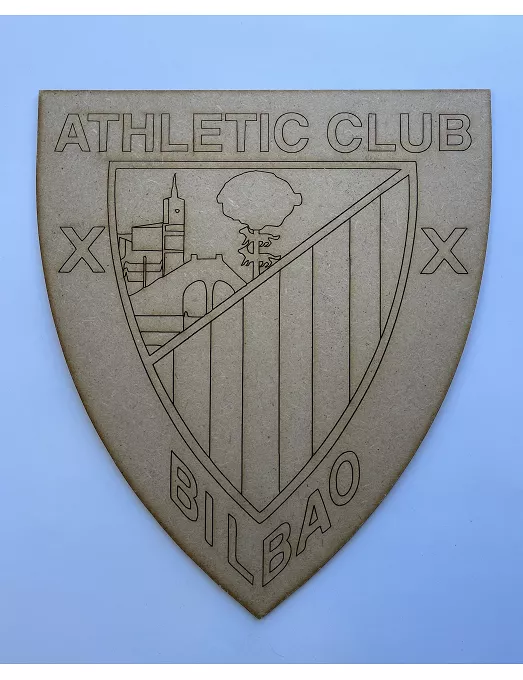 Madera Silueta ESCUDO ATHLETIC BILBAO 30x 25,5cm