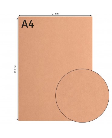 CARTULINA LISA A4 KRAFT ud