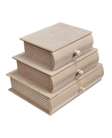 Madera CAJA 3 libros con...