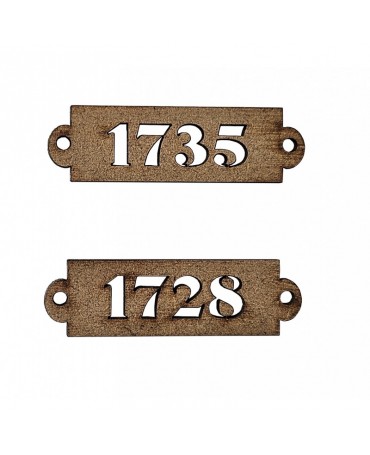 Madera Placas Años 6x1.8cm