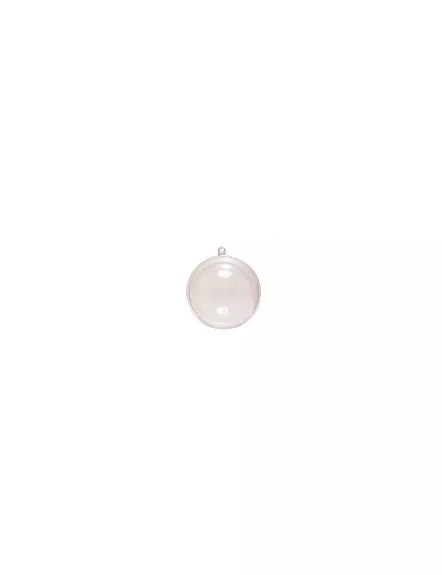 Bola plástico transparente NAVIDAD 18cm divisible
