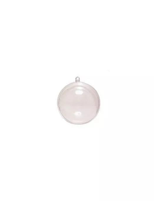 Bola plástico transparente NAVIDAD 18cm divisible