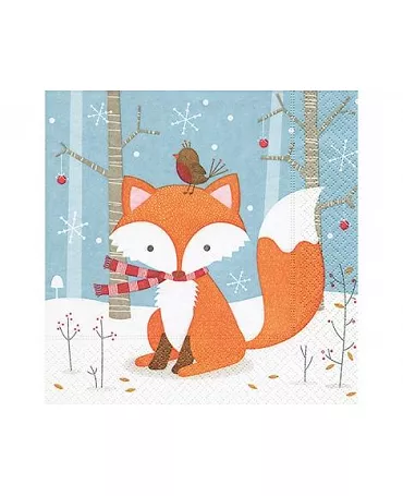 Servilletas ZORRO BOSQUE NEVADO