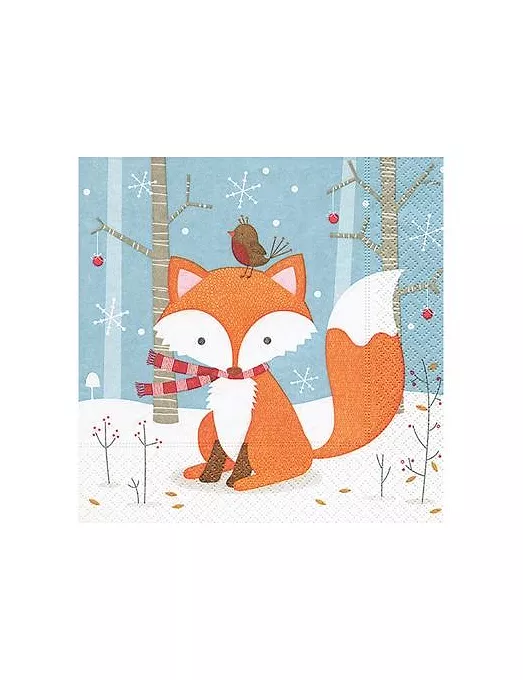 Servilletas ZORRO BOSQUE NEVADO