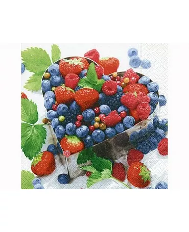 Servilletas CORAZÓN FRUTOS ROJOS